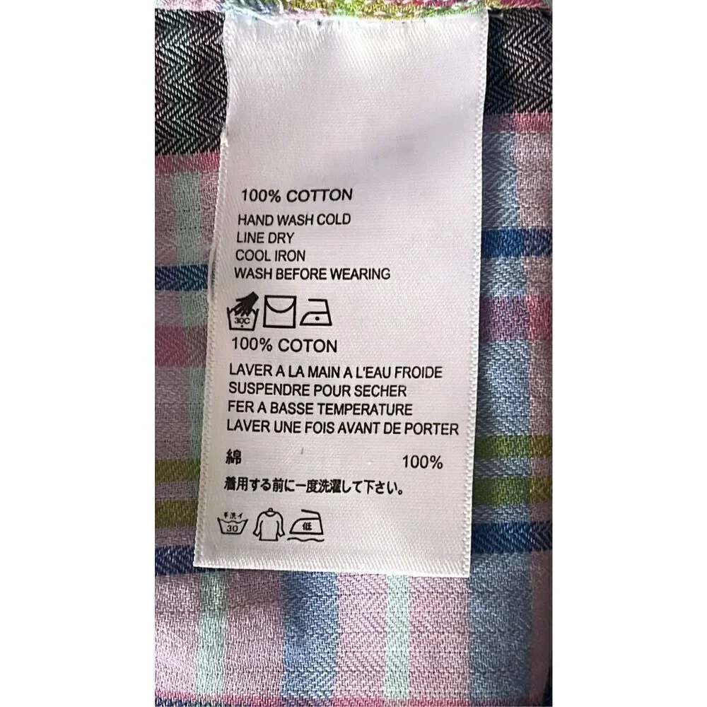 Tommy Bahama Women's Size Small Pastel Blue Pink Button Up Shirt Top